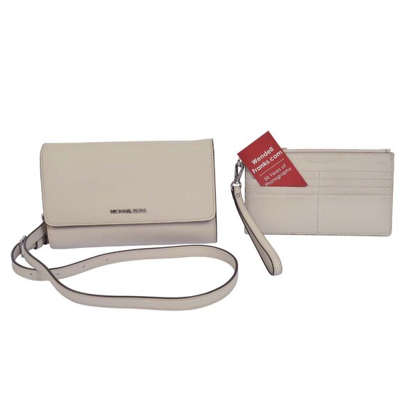 Michael Kors Jet Set Saffiano Leather 3-in-1 Crossbody Beige NWOT - Picture 6 of 14